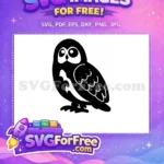 Free Flying Owl Free Night Silhouette Bird Free SVG - Instant Download