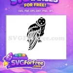 Free Detailed Feathering Free Barn Owl Silhouette Free SVG 1 - Instant Download