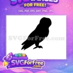 Free Barn Owl Silhouette Free Bird Shape Nature Free SVG - Instant Download