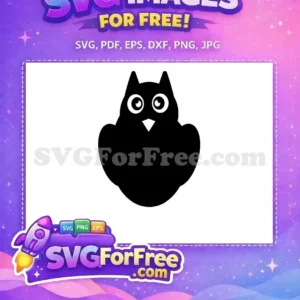 Free Black Owl Silhouette Free Cartoon Style Free SVG Free Black Owl Silhouette Free Cartoon Style Free SVG