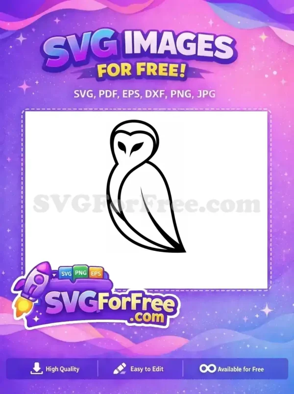 Free Simple Owl Free Minimalist Silhouette Cartoon Free SVG