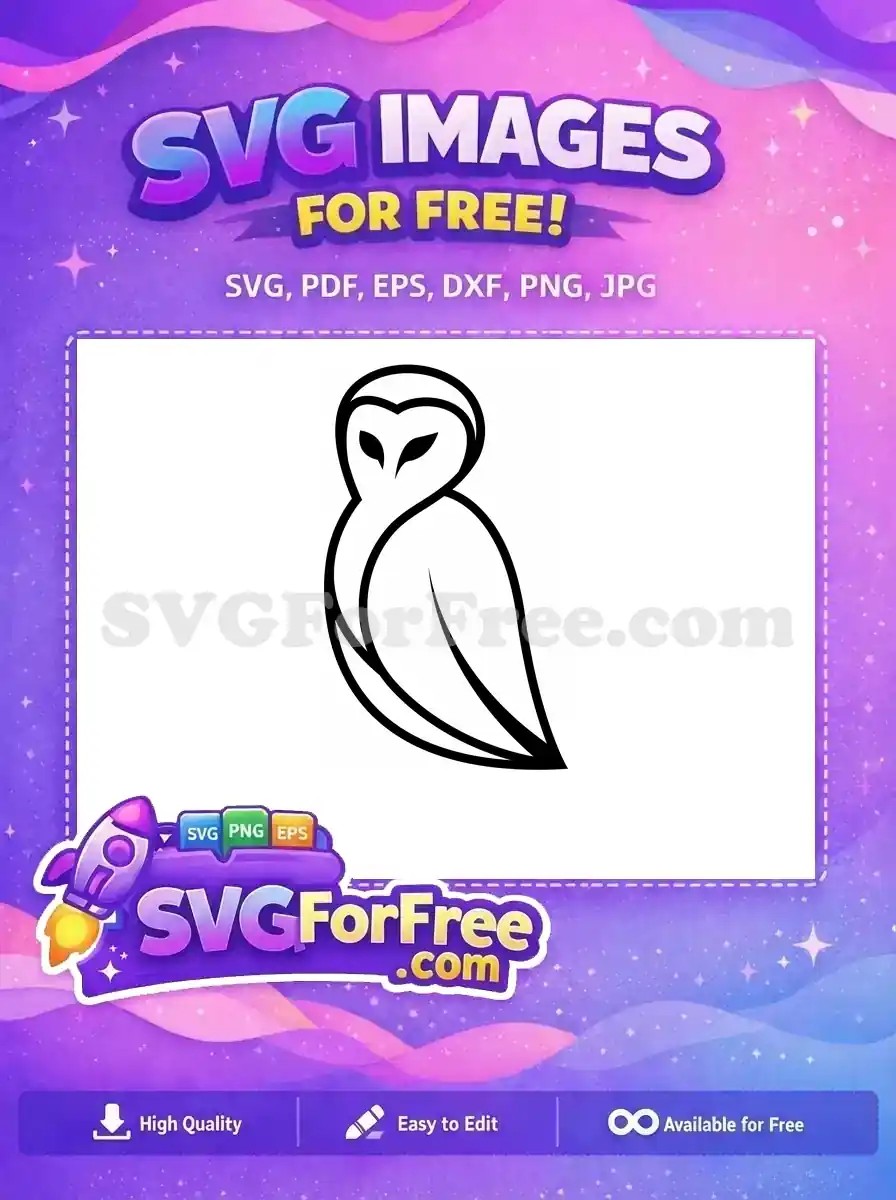 Free Simple Owl Free Minimalist Silhouette Cartoon Free SVG