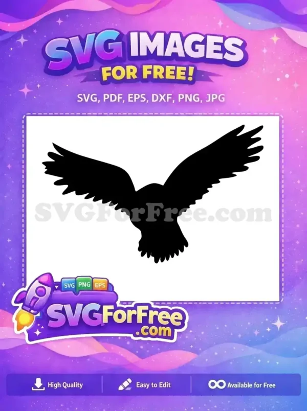 Free Flying Wings Free Owl Silhouette Dark Free SVG