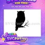Free Detailed Owl Free Silhouette Design Dark Free SVG - Instant Download