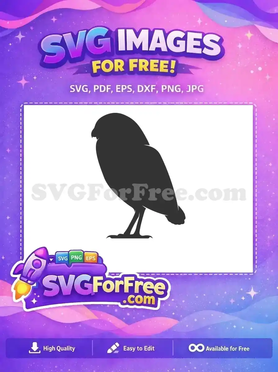 Free Detailed Eyes Free Elegant Shape Owl Silhouette Free SVG