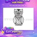 Free Detailed Eye Free Feather Pattern Owl Silhouette Free SVG 1 - Instant Download