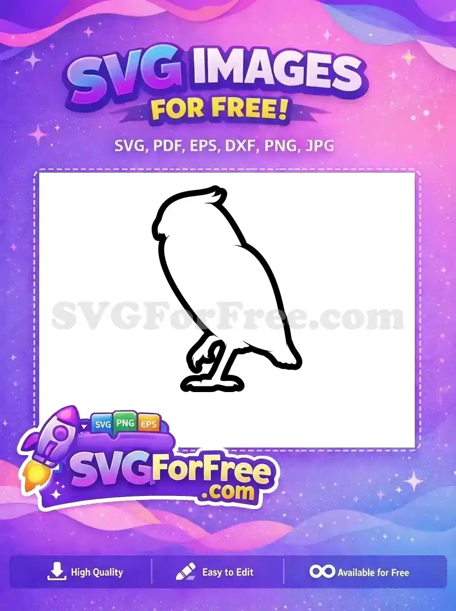 Free Detailed Shape Free Owl Silhouette Free SVG