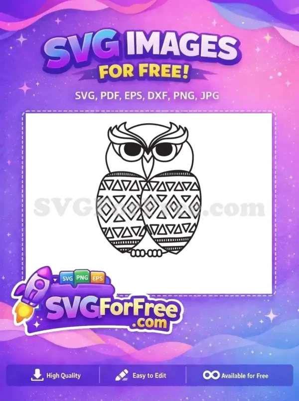 Free Geometric Patterned Eyes Free Tribal Motif Cute Owl Free SVG Free Geometric Patterned Eyes Free Tribal Motif Cute Owl Free SVG