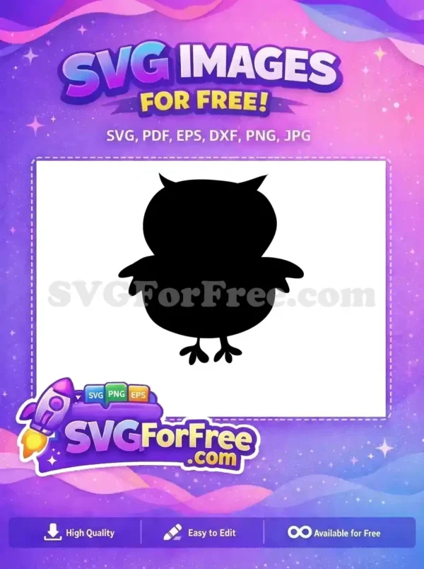 Free Simple Black Owl Free Silhouette Design Free SVG Free Simple Black Owl Free Silhouette Design Free SVG