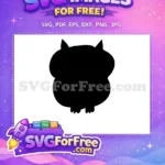 Free Simple Owl Free Silhouette Cute Style Free SVG - Instant Download