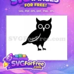 Free Minimalist Eyes Free Beak Owl Silhouette Free SVG - Instant Download