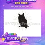 Free Detailed Wings Free Silhouette Design Owl Free SVG 1 - Instant Download