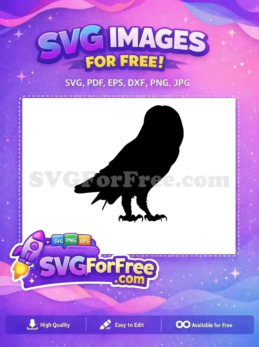 Free Detailed Barn Owl Free Silhouette Wildlife Free SVG 1