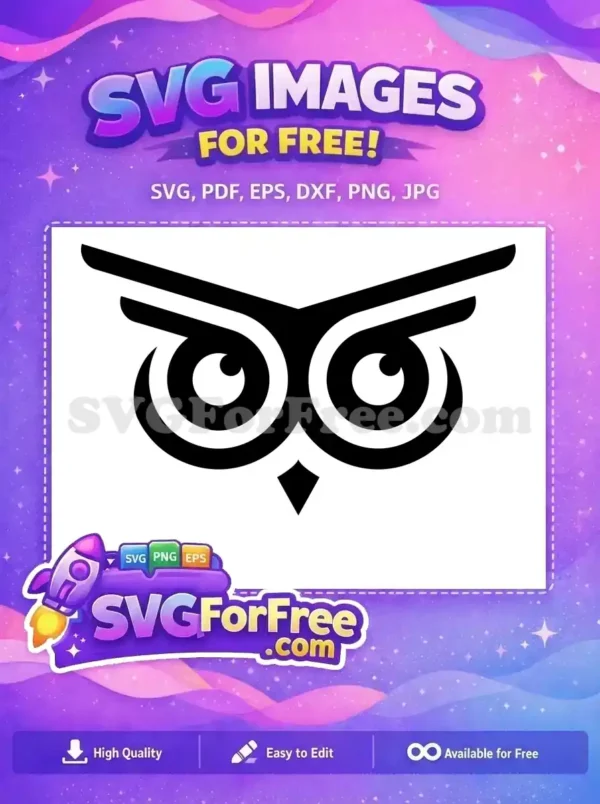Free Sharp Eyed Free Minimalist Owl Silhouette Free SVG