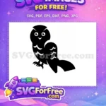 Free Owl Silhouette Free Bird Outline Simple Free SVG - Instant Download