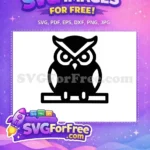 Free Simple Bird Free Dark Owl Silhouette Free SVG - Instant Download