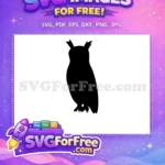 Free Owl Silhouette Free Bird Shape Simple Free SVG - Instant Download
