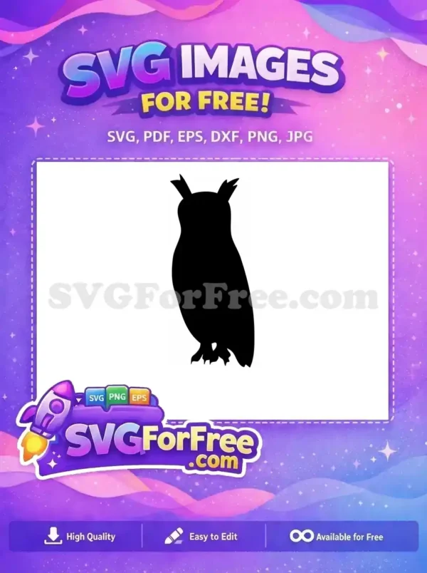 Free Owl Silhouette Free Bird Shape Simple Free SVG Free Owl Silhouette Free Bird Shape Simple Free SVG