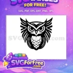 Free Sharp Wing Free Geometric Feather Owl Free SVG - Instant Download