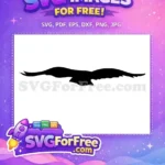 Free Black Flapping Wings Free Flying Silhouette Owl Free SVG - Instant Download