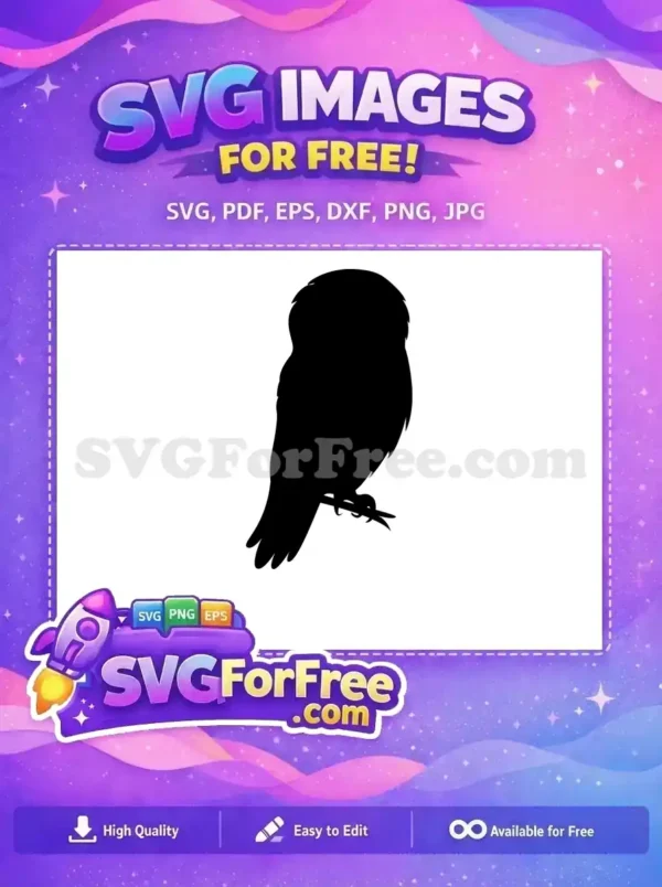 Free Bird Silhouette Free Owl on Branch Halloween Free SVG