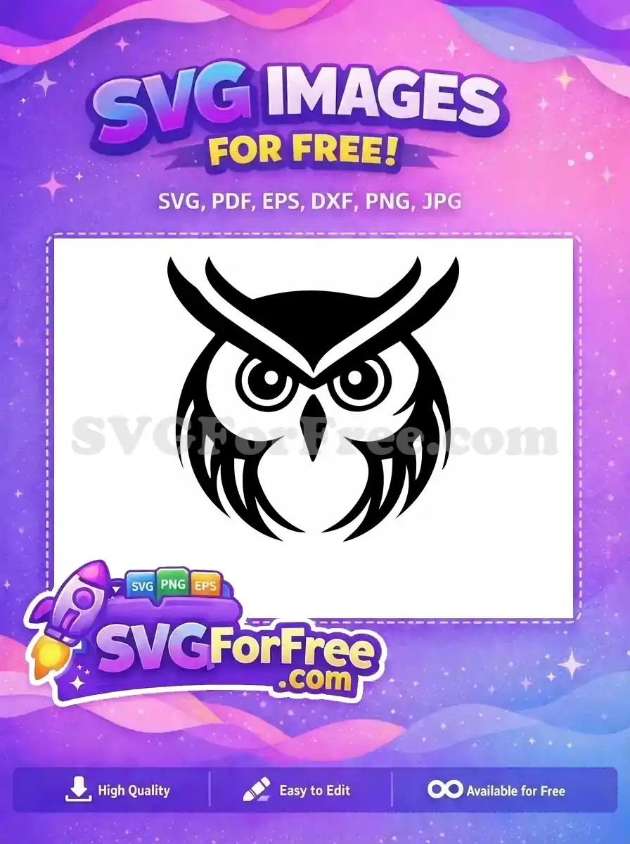Free Flying Owl Free Night Silhouette Dark Free SVG 3