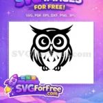 Free Owl Silhouette Free Flying Bird Simple Free SVG - Instant Download