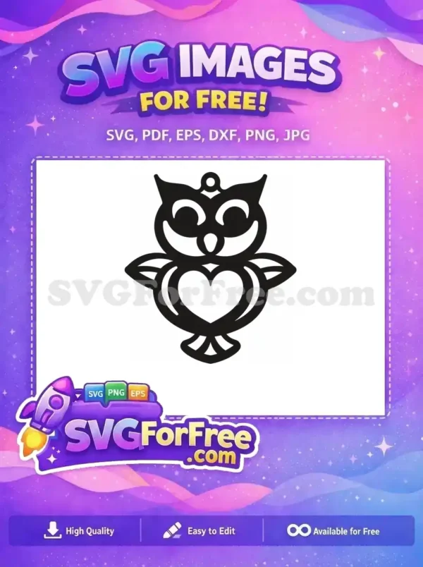 Free Smiling Eyes Free Heart Silhouette Owl Design Free SVG Free Smiling Eyes Free Heart Silhouette Owl Design Free SVG