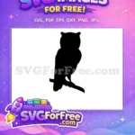 Free Detailed Wings Free Night Hunter Owl Silhouette Free SVG - Instant Download