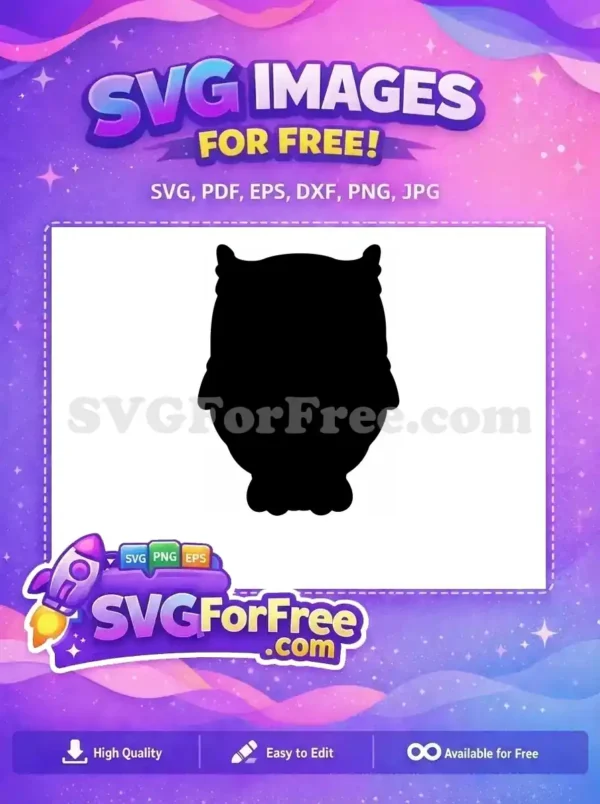 Free Detailed Bird Free Dark Owl Silhouette Free SVG