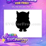 Free Round Body Free Silhouette Design Owl Free SVG - Instant Download