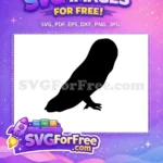 Free Flying Owl Silhouette Free Simple Design Bird Free SVG - Instant Download