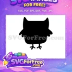 Free Cute Owl Free Silhouette Design Graphic Free SVG - Instant Download