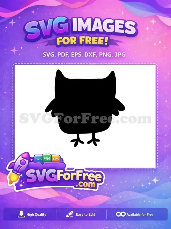 Free Cute Owl Free Silhouette Design Graphic Free SVG