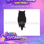 Free Owl Silhouette Free Talons Perched Bird Free SVG - Instant Download