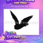 Free Soaring Wings Free Black Bird Silhouette Free SVG - Instant Download