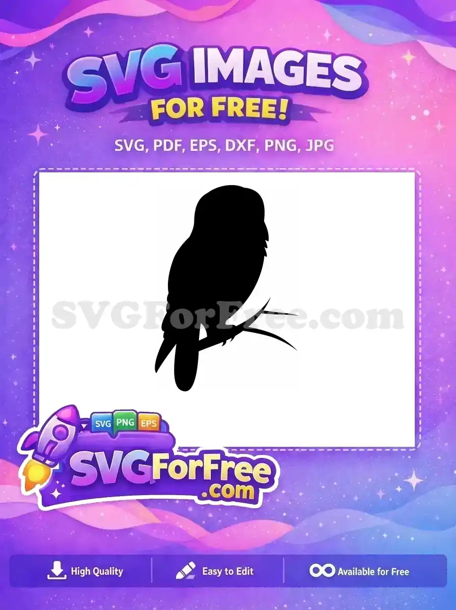 Free Detailed Bird Free Owl Silhouette Night Free SVG