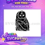Free Black and White Owl Free Silhouette Design Free SVG - Instant Download