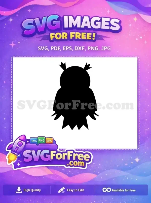 Free Pointed Tuft Free Simple Silhouette Owl Free SVG