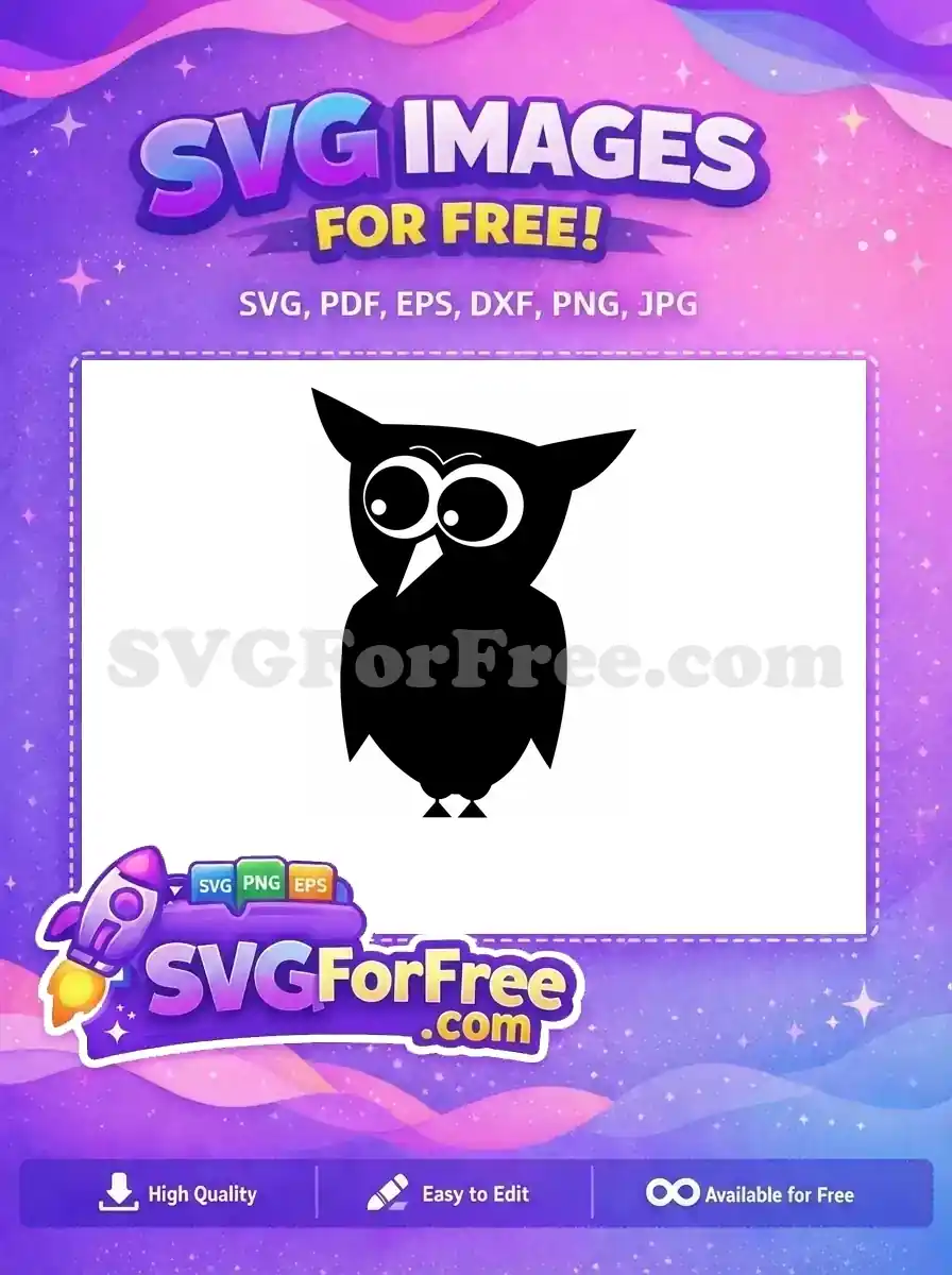 Free Flying Owl Free Bird Silhouette Dark Free SVG 2