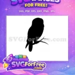 Free Wise Owl Silhouette Free Intricate Black Design Free SVG - Instant Download