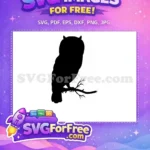 Free Simple Bird Free Flying Owl Silhouette Free SVG 3 - Instant Download