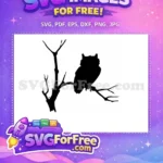 Free Owl Silhouette Free Bird Animal Design Free SVG - Instant Download