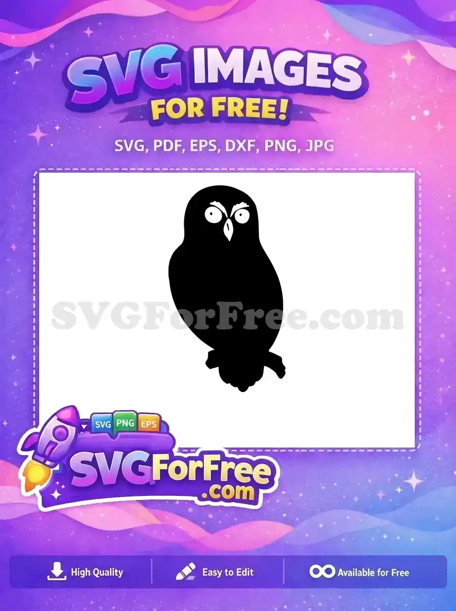 Free Silhouette Angry Eyes Free Owl Black Bird Free SVG