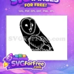 Free Barn Owl Silhouette Free Wildlife Icon Simple Free SVG - Instant Download
