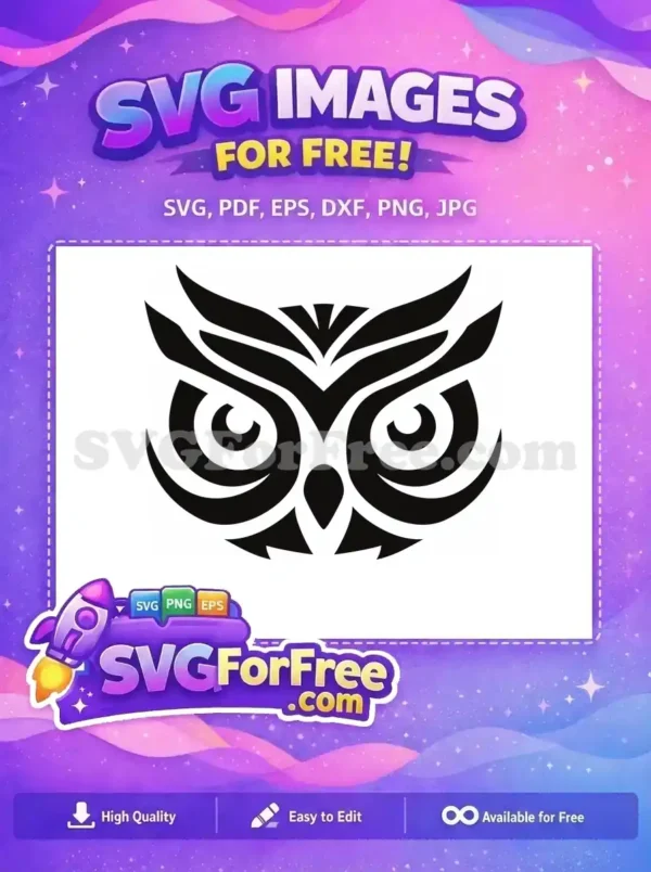 Free Tribal Owl Eyes Free Silhouette Bird Free SVG