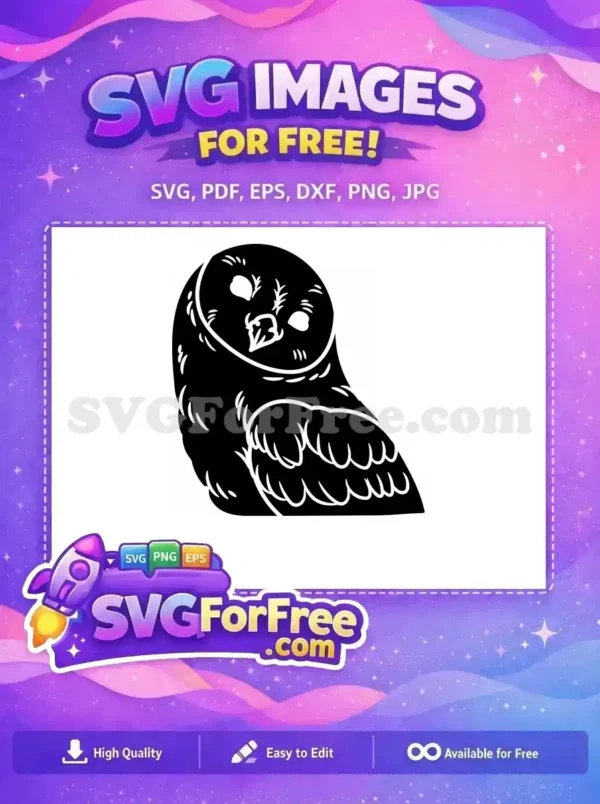 Free Simple Owl Free Cute Silhouette Cartoon Free SVG