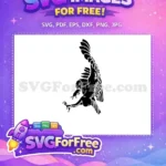 Free Flying Silhouette Free Owl Catching Prey Myth Free SVG - Instant Download