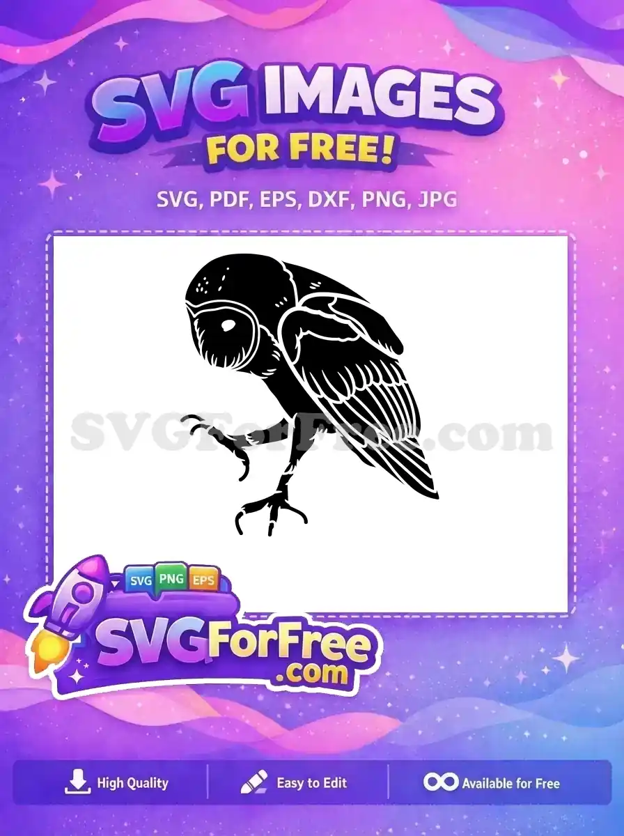 Free Barn Owl Silhouette Free Flying Graphic Animal Free SVG