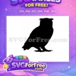 Free Flying Silhouette Free Owl Silhouette Wildlife Free SVG - Instant Download